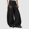 Embroidery Wide-Leg Jeans