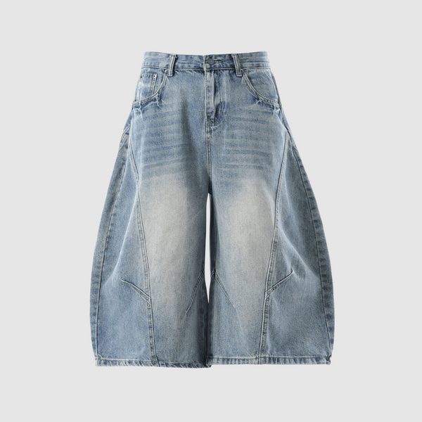 Baggy Machete Denim Shorts