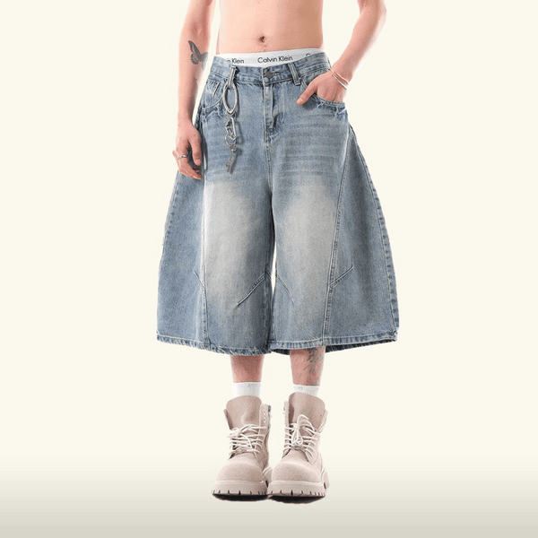 Baggy Machete Denim Shorts