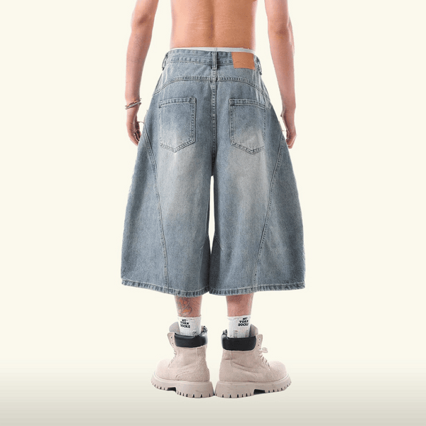 Baggy Machete Denim Shorts
