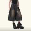 Baggy Machete Denim Shorts