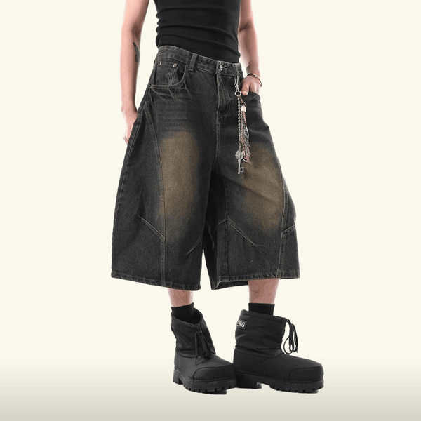 Baggy Machete Denim Shorts