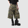 Distressed Camouflage Baggy Cargo Shorts