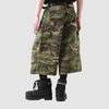 Distressed Camouflage Baggy Cargo Shorts