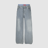 Dual Waist Baggy Denim Jeans