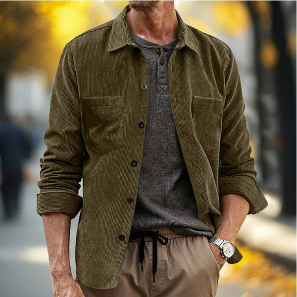 Cozdra Corduroy Long Sleeve Shirts
