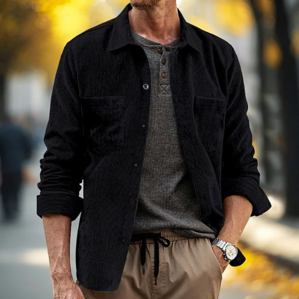 Cozdra Corduroy Long Sleeve Shirts