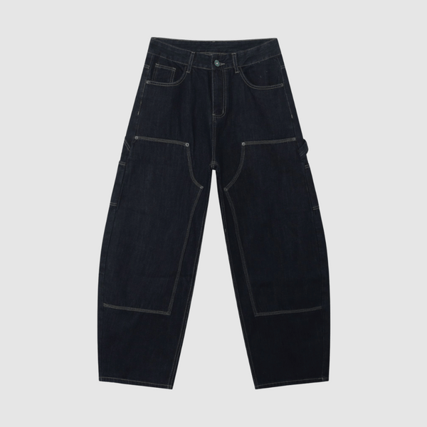 Patchwork Baggy Machete Denim Jeans