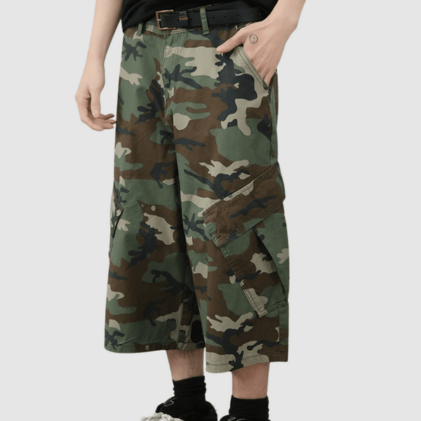Camouflage Baggy Cargo Shorts