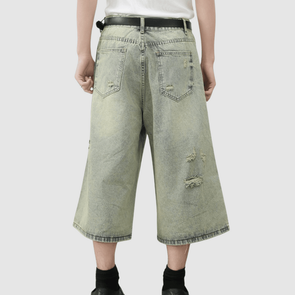 Ripped Baggy Denim Shorts