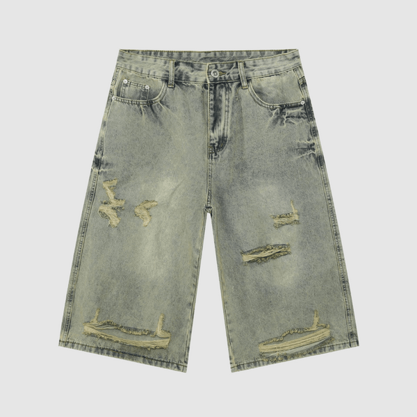 Ripped Baggy Denim Shorts