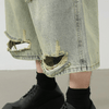 Ripped Baggy Denim Shorts