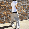 Dual Waist Embroidery Print Sweatpants