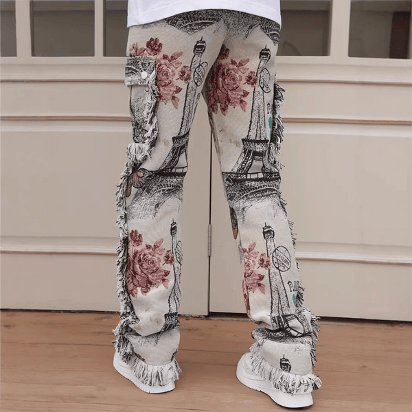 Butterfly Tassel Side Jeans