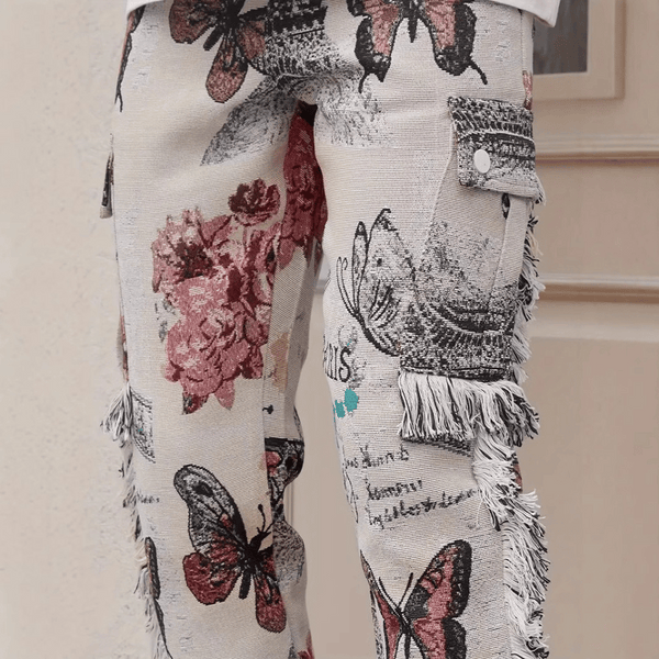 Butterfly Tassel Side Jeans