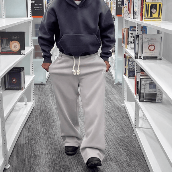 Dual Waist Embroidery Sweatpants
