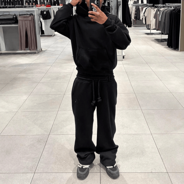Dual Waist Embroidery Sweatpants