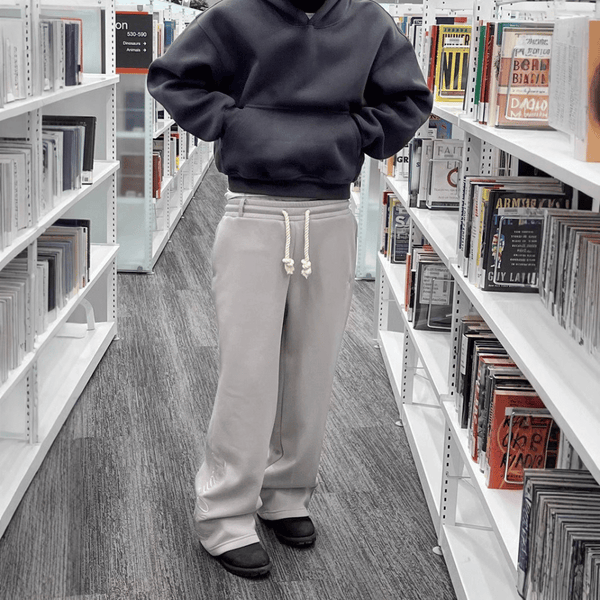 Dual Waist Embroidery Sweatpants