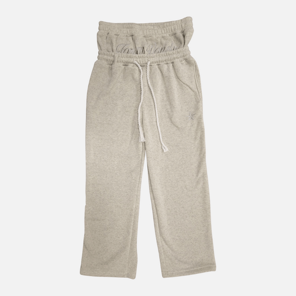 Dual Waist Embroidery Sweatpants