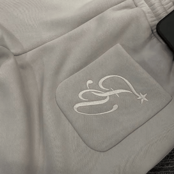 Dual Waist Embroidery Sweatpants