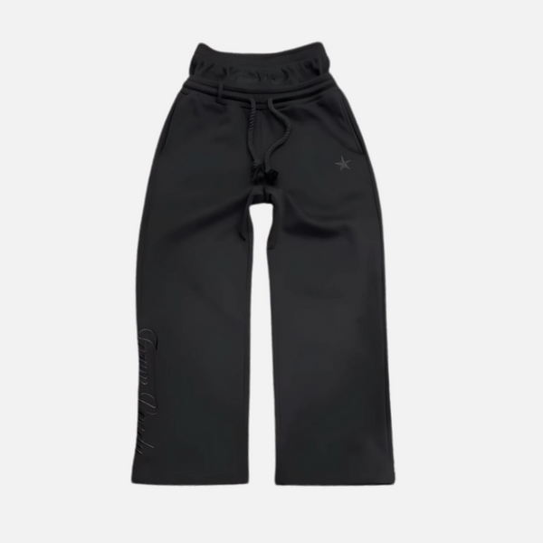Dual Waist Embroidery Sweatpants
